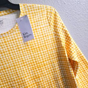 New! Kim Rogers Gingham Top